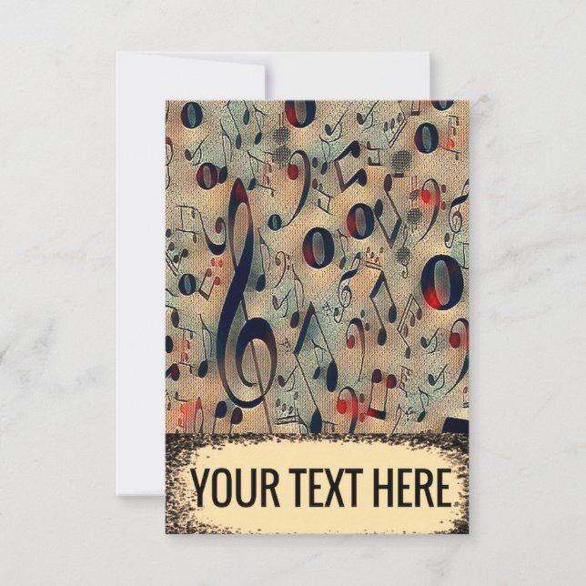 Tarjeta De Agradecimiento ritmo vintage (Anverso)