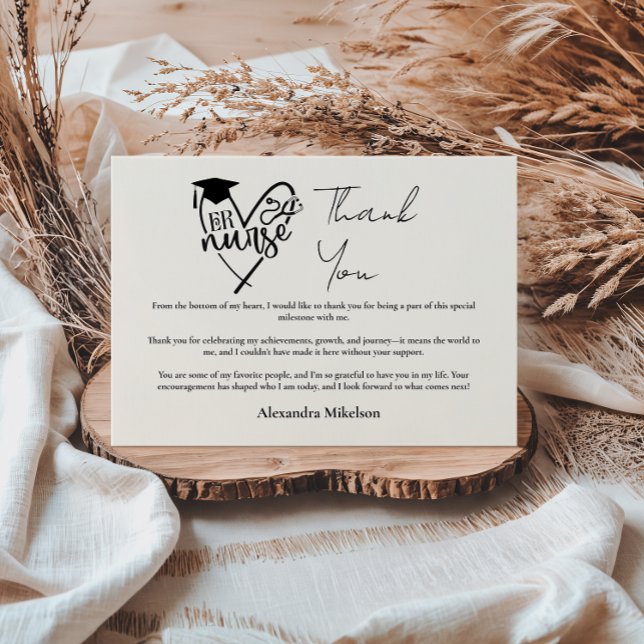 Tarjeta De Agradecimiento RN Nurse Graduation Party (Subido por el creador)