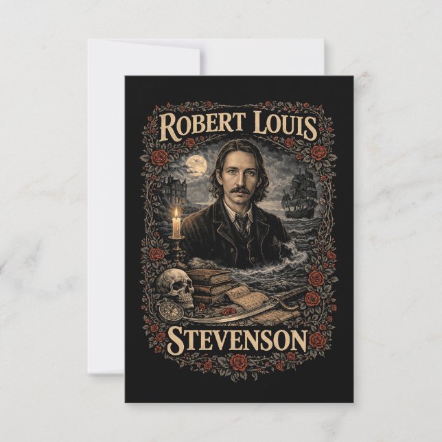 Tarjeta De Agradecimiento Robert Louis Stevenson (Anverso)