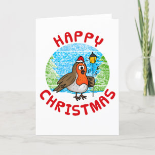 Tarjeta De Agradecimiento Robin Navidades Carol Singer es cómico para la vid