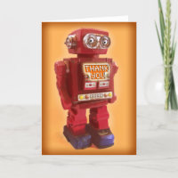 Robot rojo Gracias