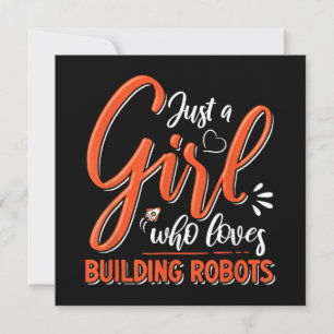 Tarjeta De Agradecimiento Robotics Engineer Robot Lover Chica Rob