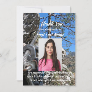 Tarjeta De Agradecimiento Roca conmemorativa Escalada Montañista Gracias