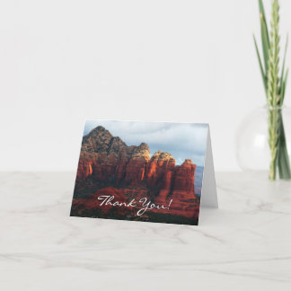 Tarjeta De Agradecimiento Roca de café nublado en Sedona Arizona