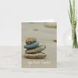 Tarjeta De Agradecimiento Rocas de playa apiladas
