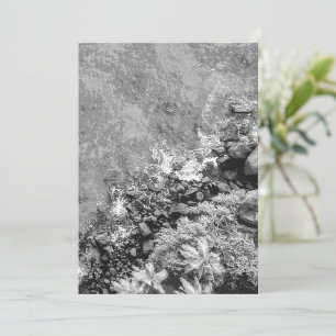 Tarjeta De Agradecimiento Rocas en el mar, encima de la vista 2