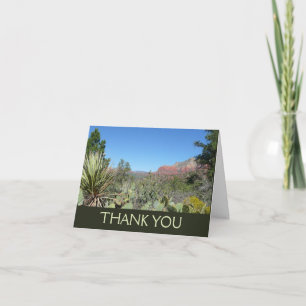 Tarjeta De Agradecimiento Rocas Rojas y Cactus I