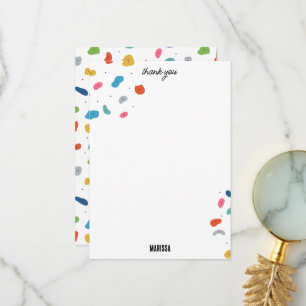 Tarjeta De Agradecimiento Rock Climbing Cute Kids Colorful