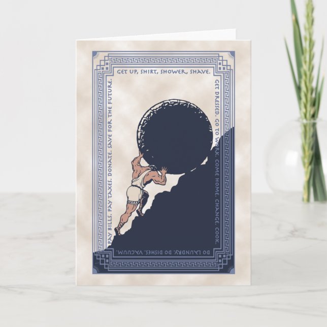 Tarjeta De Agradecimiento Rock sisyphus Mundane (Anverso)