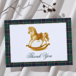 Tarjeta De Agradecimiento Rockefeller Elegant Plaid Baby Shower