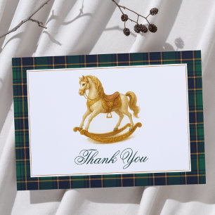 Tarjeta De Agradecimiento Rockefeller Elegant Plaid Baby Shower