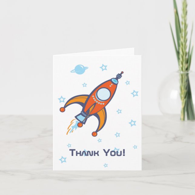 Tarjeta De Agradecimiento Rocket le agradece cardar (Anverso)