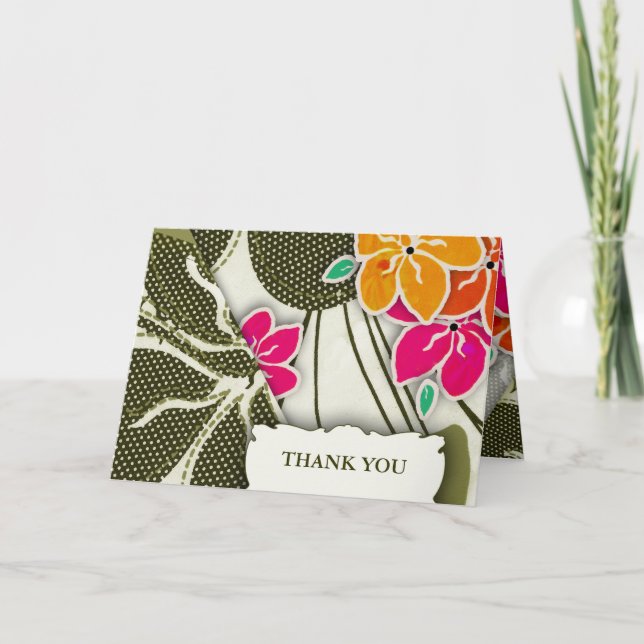 TARJETA DE AGRADECIMIENTO ROCKIN' TROPICAL HAWAIIAN GRACIAS (Anverso)