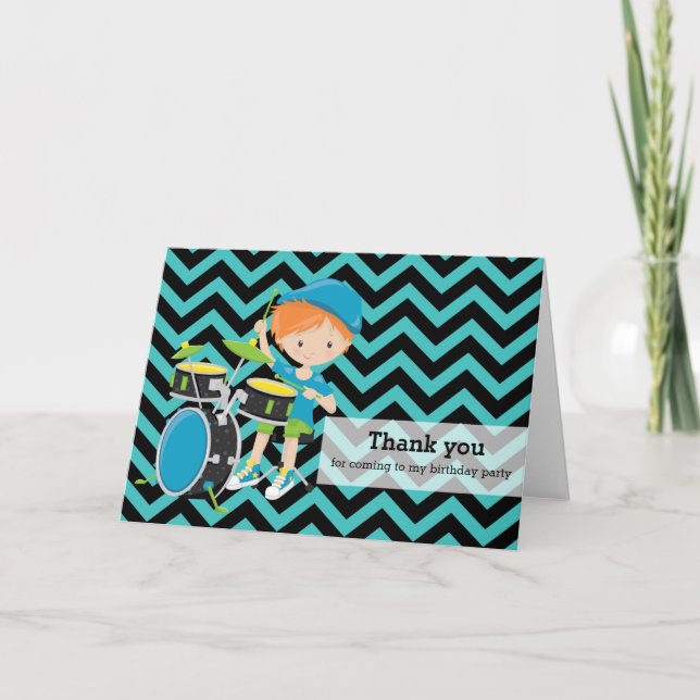 Tarjeta De Agradecimiento Rockstar Gracias (Anverso)