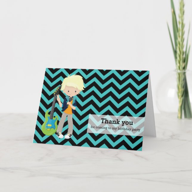 Tarjeta De Agradecimiento Rockstar le agradece (Anverso)