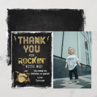 Tarjeta de agradecimiento Rockstar Rocker Tiza Gru