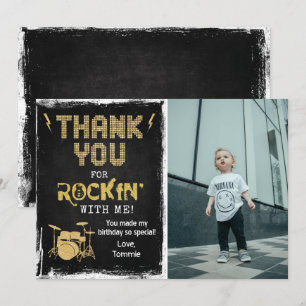 Tarjeta de agradecimiento Rockstar Rocker Tiza Gru