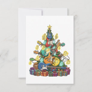 Tarjeta De Agradecimiento Rocola en torno al árbol de Navidad - Eléctrico