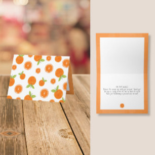Tarjeta De Agradecimiento Rodajas de cítricos de naranjas en acuarela