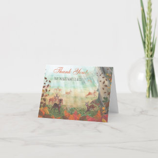 Tarjeta De Agradecimiento Roe Deer en el Personalizable Forest Sunlight