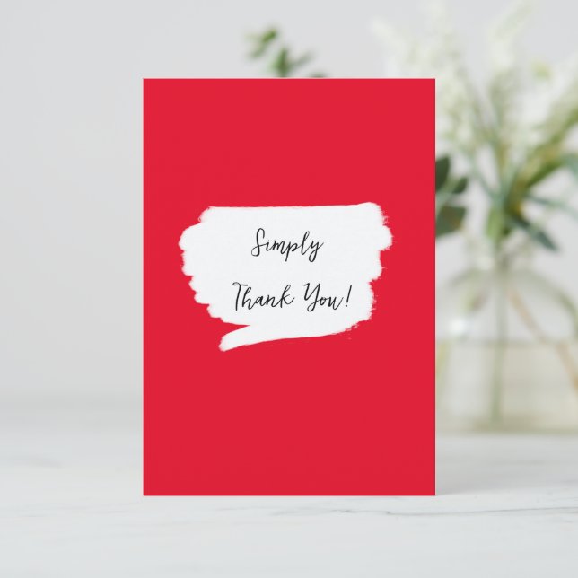 Tarjeta De Agradecimiento Rojo (Anverso de pie)