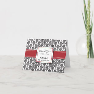 Tarjeta de agradecimiento (rojo) del Personalizado