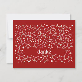 Tarjeta De Agradecimiento Rojo y Blanco Austriaco
