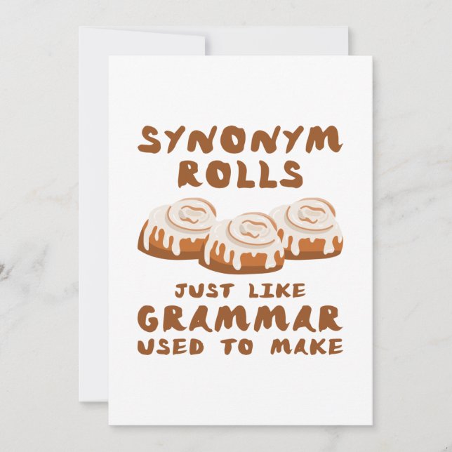 Tarjeta De Agradecimiento Rolls de sinónimo (Anverso)