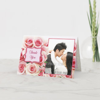 Tarjeta De Agradecimiento Romance de Rosa Rosa - Gracias