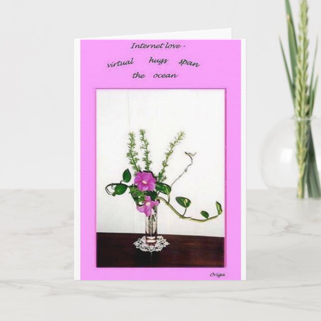 Tarjeta De Agradecimiento Romance del Internet (Anverso)