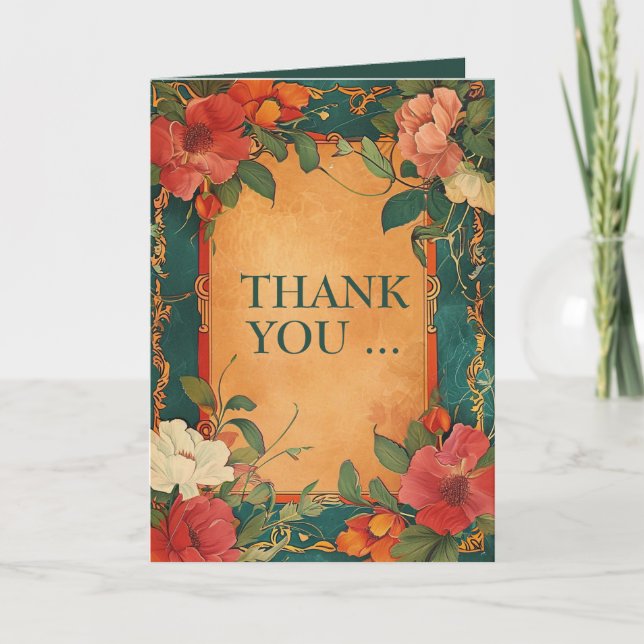 Tarjeta De Agradecimiento 🌹 Romance: el esplendor del Art Nouveau (Anverso)