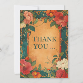 Tarjeta De Agradecimiento 🌹 Romance: el esplendor del Art Nouveau