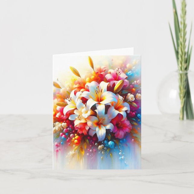Tarjeta De Agradecimiento Romance Florale, Doux Soupirs du Cœur, carte  (Anverso)