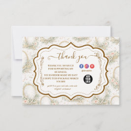 Tarjeta De Agradecimiento Romantic Floral Salon Hair Stylist