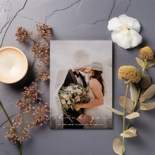 Tarjeta de agradecimiento romántica de foto de bod