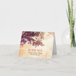 Tarjeta de agradecimiento romántica pequeña con ár