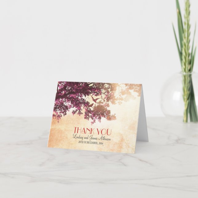 Tarjeta de agradecimiento romántica pequeña con ár (Anverso)