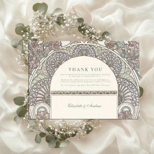 Tarjeta De Agradecimiento Romántico arco floral Save the Date boda