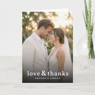 Tarjeta De Agradecimiento Romántico Beige Elegante Foto