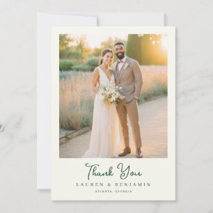 Tarjeta De Agradecimiento Romántico Beige Elegante Foto