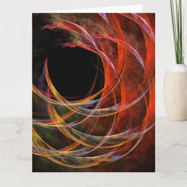 Tarjeta De Agradecimiento Rompiendo el arte abstracto del círculo (Anverso)