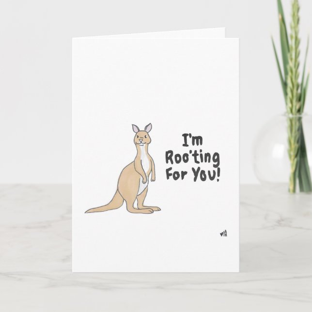 Tarjeta De Agradecimiento Rooting for You Kangaroo Card (Anverso)