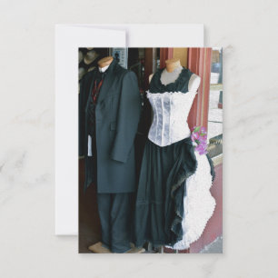 Tarjeta De Agradecimiento Ropa occidental formal vintage
