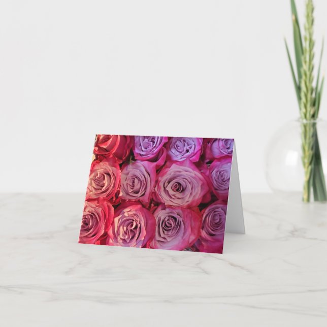 Tarjeta De Agradecimiento Rosa (Anverso)