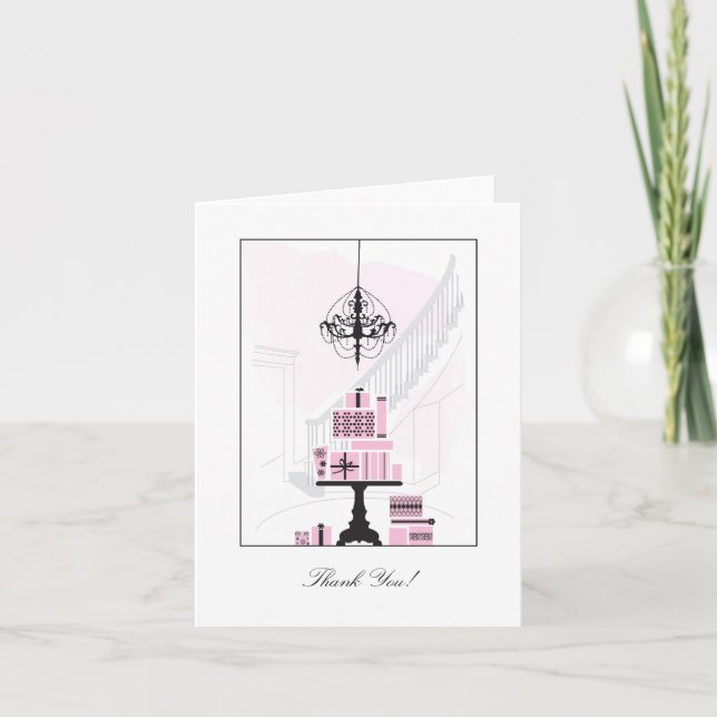 Tarjeta de agradecimiento - Rosa (Anverso)