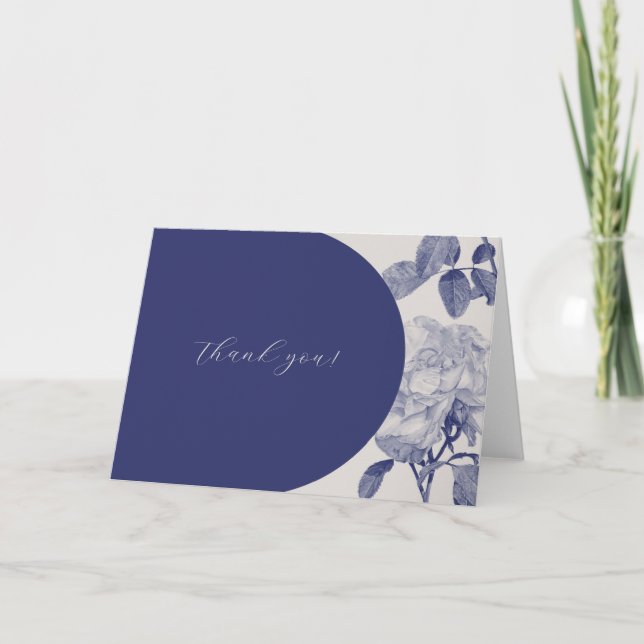 Tarjeta De Agradecimiento Rosa acuarela Gracias (Anverso)