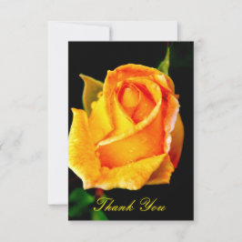 Tarjeta De Agradecimiento Rosa amarillo elegante