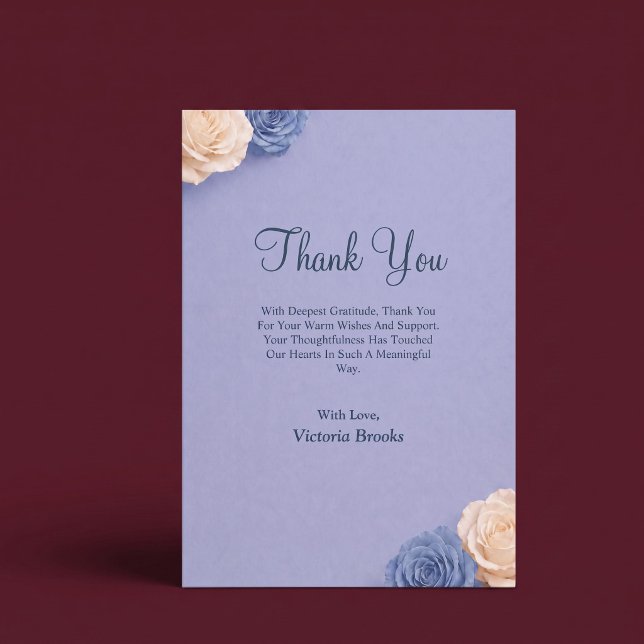 Tarjeta de agradecimiento Rosa Azul (Subido por el creador)