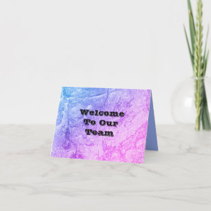 Tarjeta De Agradecimiento Rosa Azul Moderno Abstracto Bienvenidos a Nuestro 