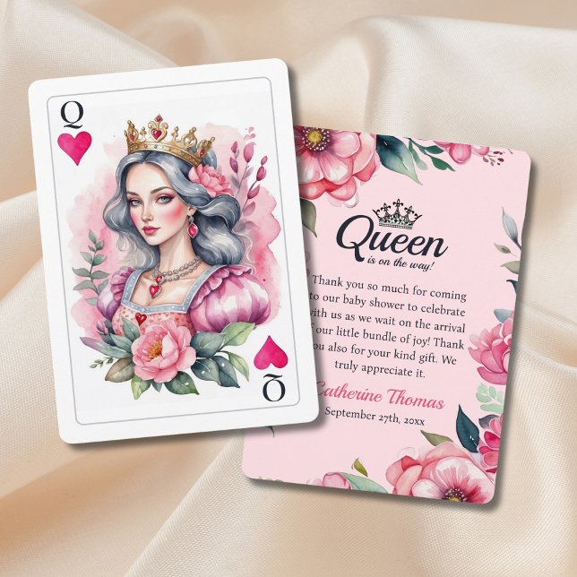 Tarjeta de agradecimiento rosa Baby Shower para ju (Subido por el creador)
